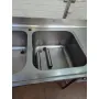Plonge inox sur mesure 2 bacs 2200x700x900