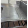 Plonge inox sur mesure 2 bacs 2200x700x900