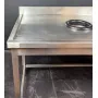 Plonge inox 1 bac + trou de vidange 1500x600x850