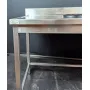 Plonge inox 1 bac + trou de vidange 1500x600x850