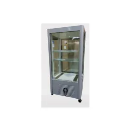Vitrine réfrigérée positive - 4 faces vitrées - 540 litres - Fixe / Grilles chromées - 1 porte - Furnotel