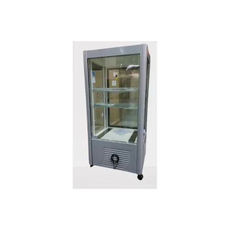 Vitrine réfrigérée positive - 4 faces vitrées - 540 litres - Fixe / Grilles chromées - 1 porte - Furnotel