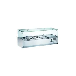 Vitrine positive vitrage droit pour 9 bacs GN 1/3 - 110 W - Furnotel