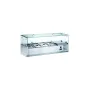 Vitrine positive vitrage droit pour 9 bacs GN 1/3 - 110 W - Furnotel