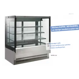Vitrine réfrigérée semi-murale groupe logé vitrage droit - Isotech