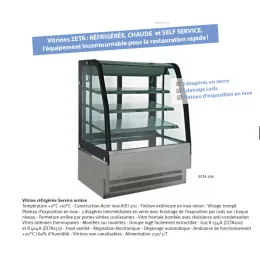 Vitrine réfrigérée - groupe logé vitrage bombé - Isotech