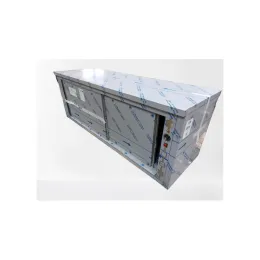 Meuble central inox chauffant profondeur 700 mm - Longueur 2000 mm - Simple face - Nosem