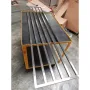 Etagère murale barreaudée en inox - Profondeur 400 mm - Longueur 1800 mm - Nosem