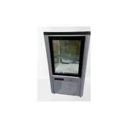Vitrine réfrigérée positive - 4 faces vitrées - 230 litres - Fixe / Grilles chromées - 1 porte - Furnotel