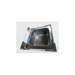 Plonge inox 1 bac - Sans égouttoir - Profondeur 700 mm - Piètement simple - Nosem