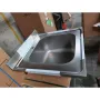 Plonge inox 1 bac - Sans égouttoir - Profondeur 700 mm - Piètement simple - Nosem