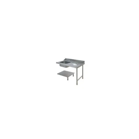 Table avec bac pour machines à capot panier 500 x 500 ou 600 x 500 - Colged