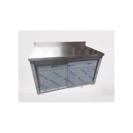 Meuble de rangement inox profondeur 700 mm - Longueur 1200 mm - Adossé simple face - Nosem